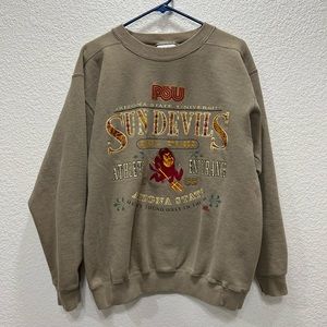 Arizona State University Vintage Embroidered Large Crew neck Sweater